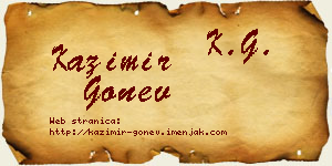 Kazimir Gonev vizit kartica